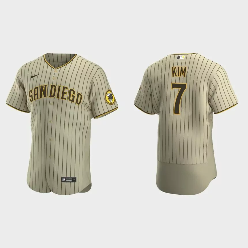 Ha-Seong Kim #7 San Diego Padres Nike Authentic Alternate Jersey – Sand Brown