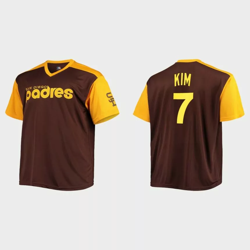 Ha-Seong Kim San Diego Padres Replica Cooperstown Jersey – Brown