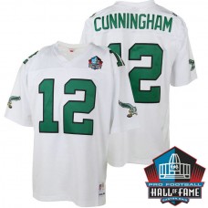 Hall Of Fame Philadelphia Eagles #12 Randall Cunningham White Retired Player Throwback Jersey
