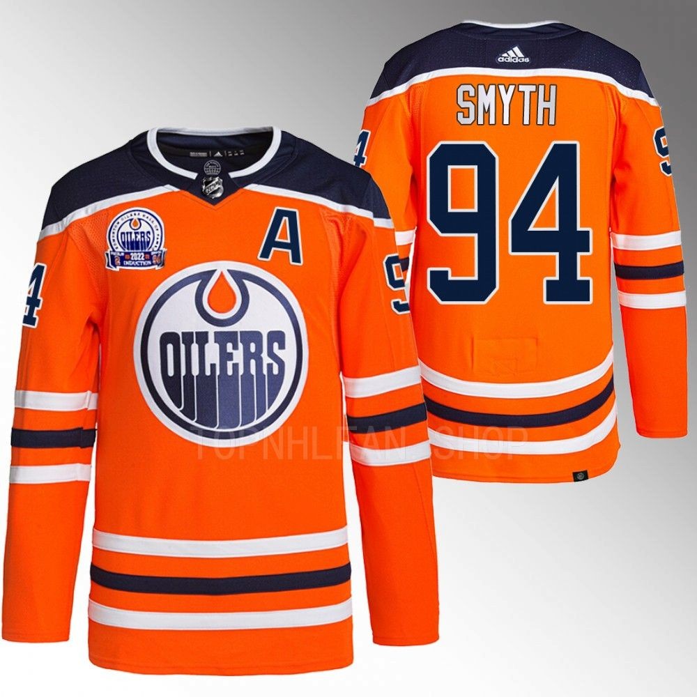 Hall of Fame patch Edmonton Oilers Ryan Smyth 2022 Orange Authentic Pro Jersey men's
