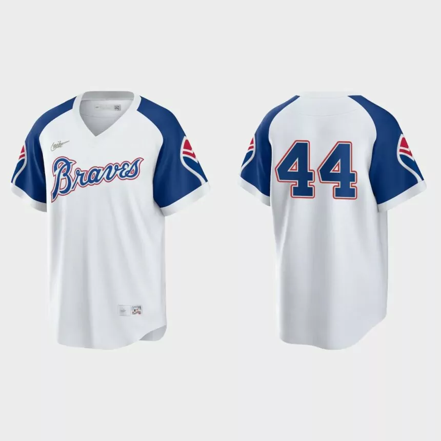Hank Aaron Atlanta Braves Cooperstown Home Jersey – White