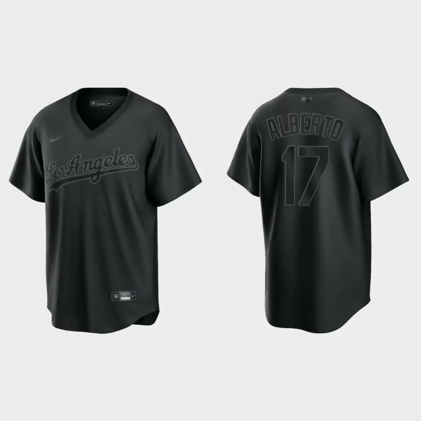 Hanser Alberto Los Angeles Dodgers Pitch Black Fashion Replica Jersey – Black