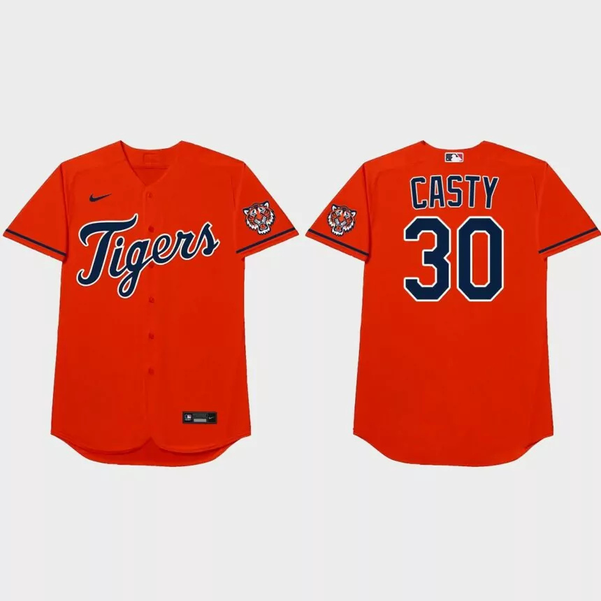 Harold Castro 2021 Players’ Weekend Casty Nickname Jersey – Orange.jpg
