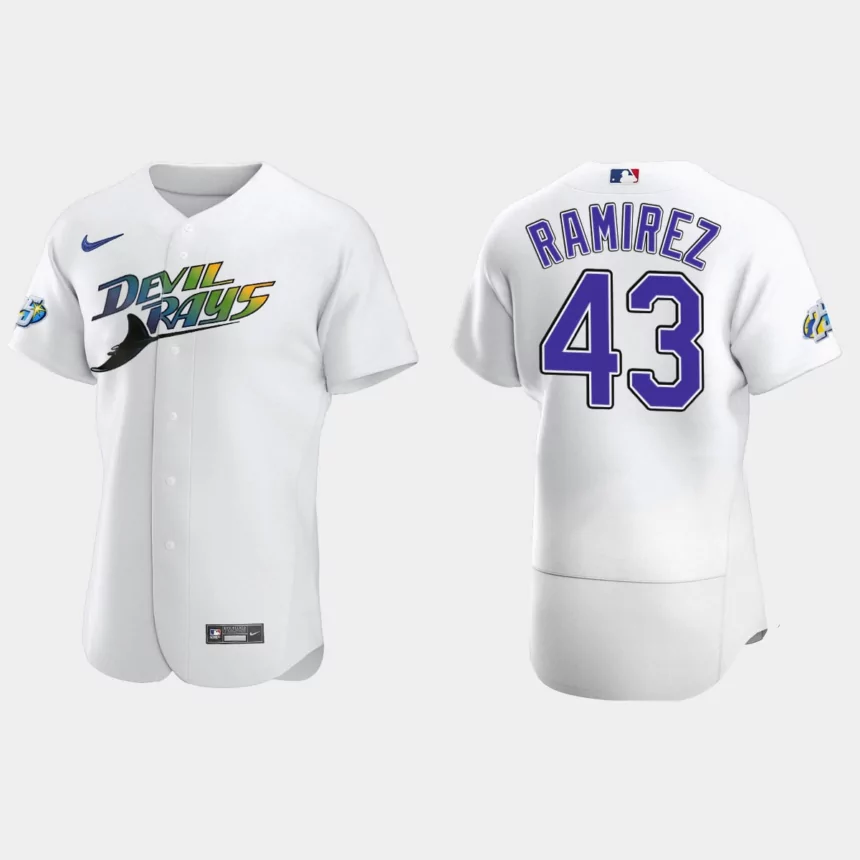 Harold Ramirez Tampa Bay Rays 25th Anniversary Authentic Jersey – White