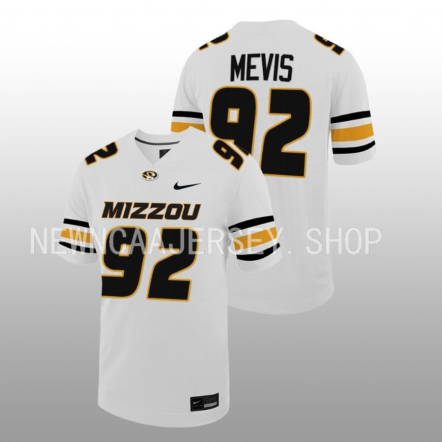 Harrison Mevis Missouri Tigers White Untouchable Game Football Jersey