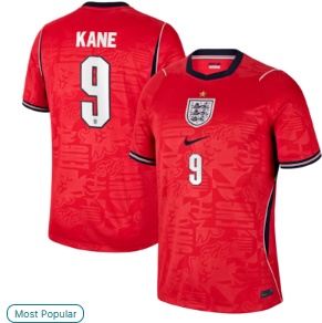 Harry Kane England National Team Nike 2026 Away Stadium Replica Jersey - Red