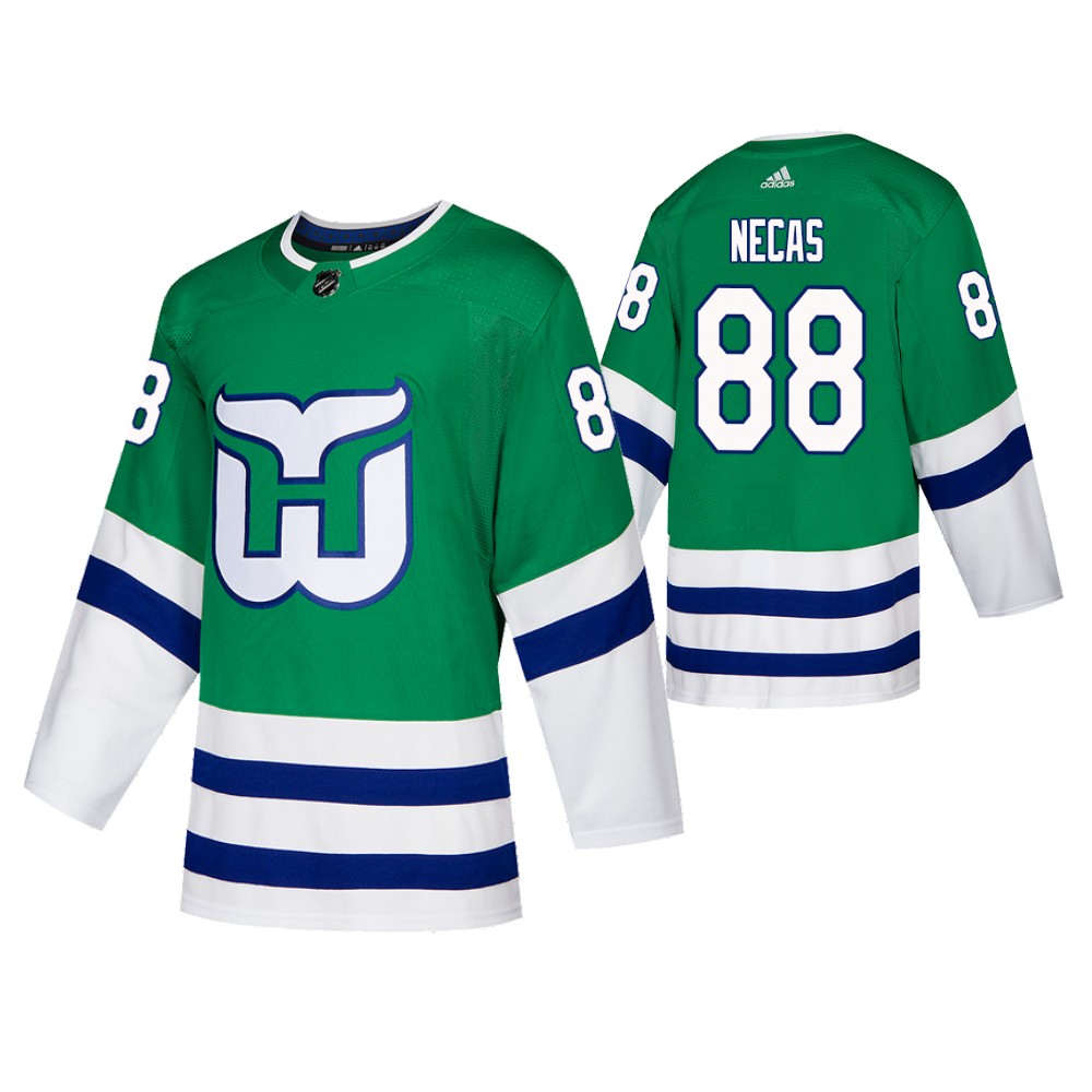 Hartford Whalers Martin Necas Green Authentic Heritage Jersey
