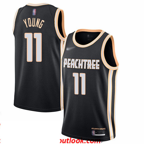 Hawks #11 Trae Young Black Basketball Swingman City Edition 2019 20 Jersey