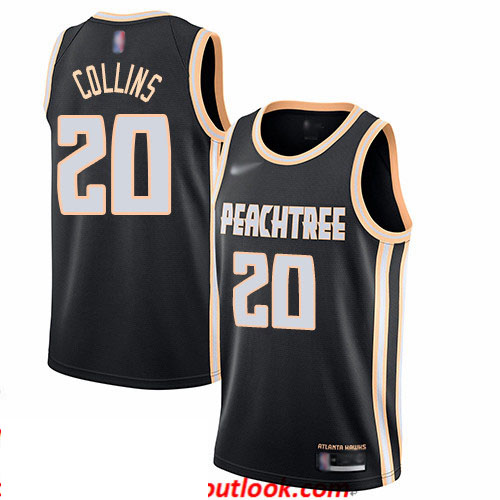 Hawks #20 John Collins Black Basketball Swingman City Edition 2019 20 Jersey
