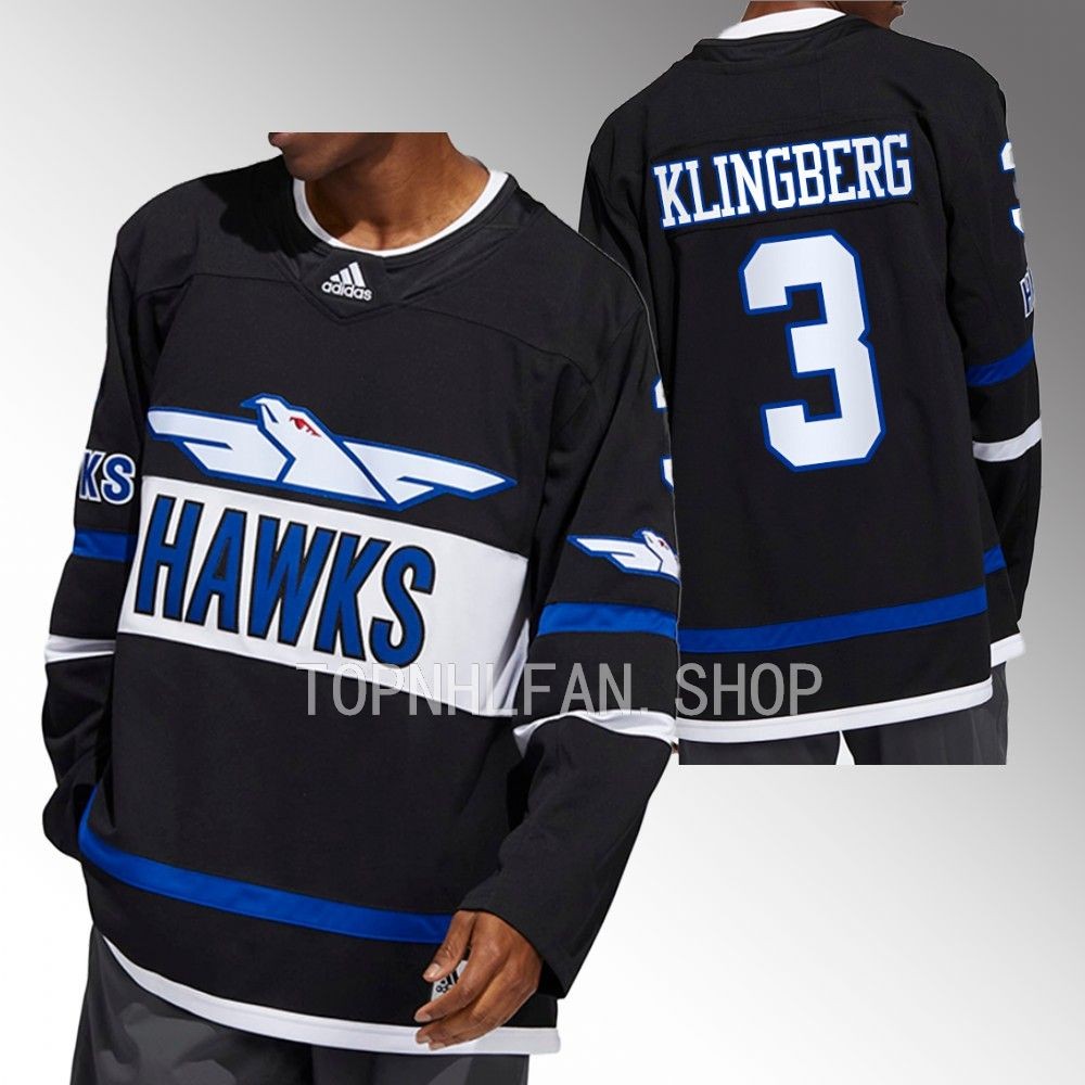 Hawks Anaheim Ducks John Klingberg Black Authentic Jersey men's