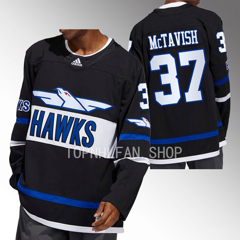 Hawks Anaheim Ducks Mason McTavish Black Authentic Jersey men's