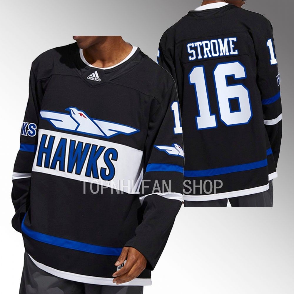 Hawks Anaheim Ducks Ryan Strome Black Authentic Jersey men's