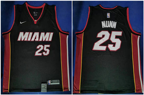 Heat 25 Kendrick Nunn Black Nike Swingman JerseyS