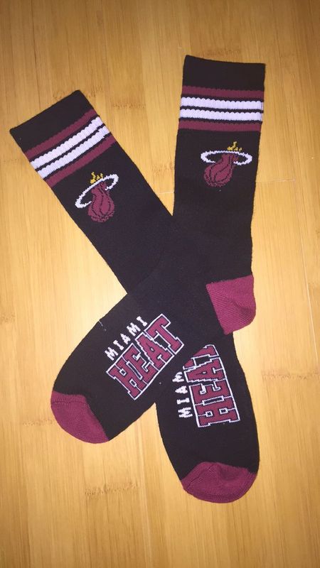 Heat Team Logo Black NBA Socks