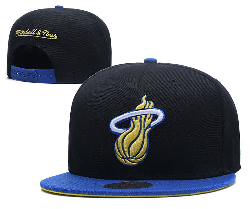 Heat Team Logo Black Snapback Adjustable Hat GS