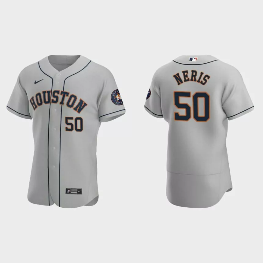 Hector Neris Houston Astros Authentic Road Jersey – Gray