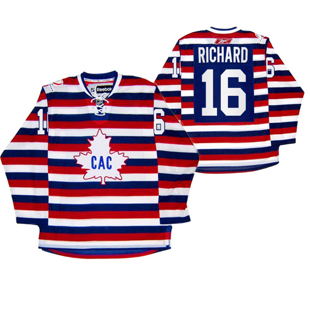 Henri Richard Montreal Canadiens 100th Anniversary Celebration Red Retro Jersey