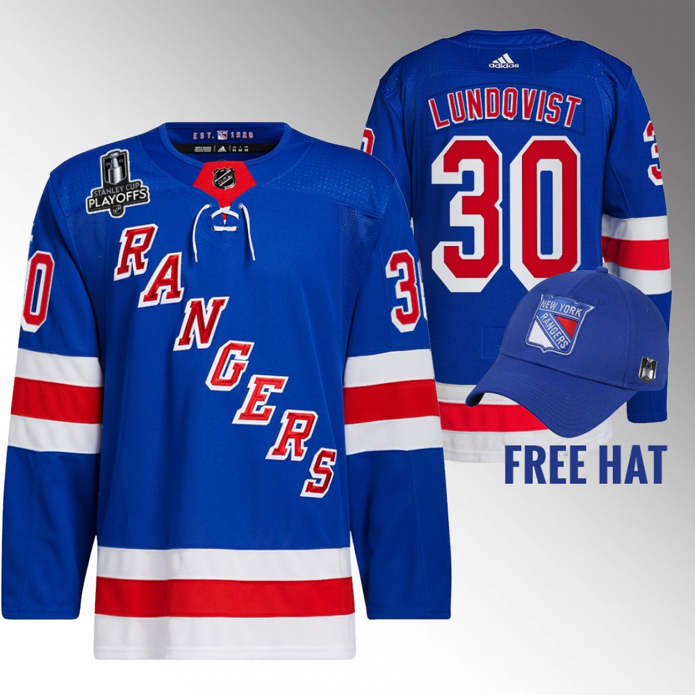 Henrik Lundqvist New York Rangers Royal 2022 Metropolitan Division Champions Authentic Jersey