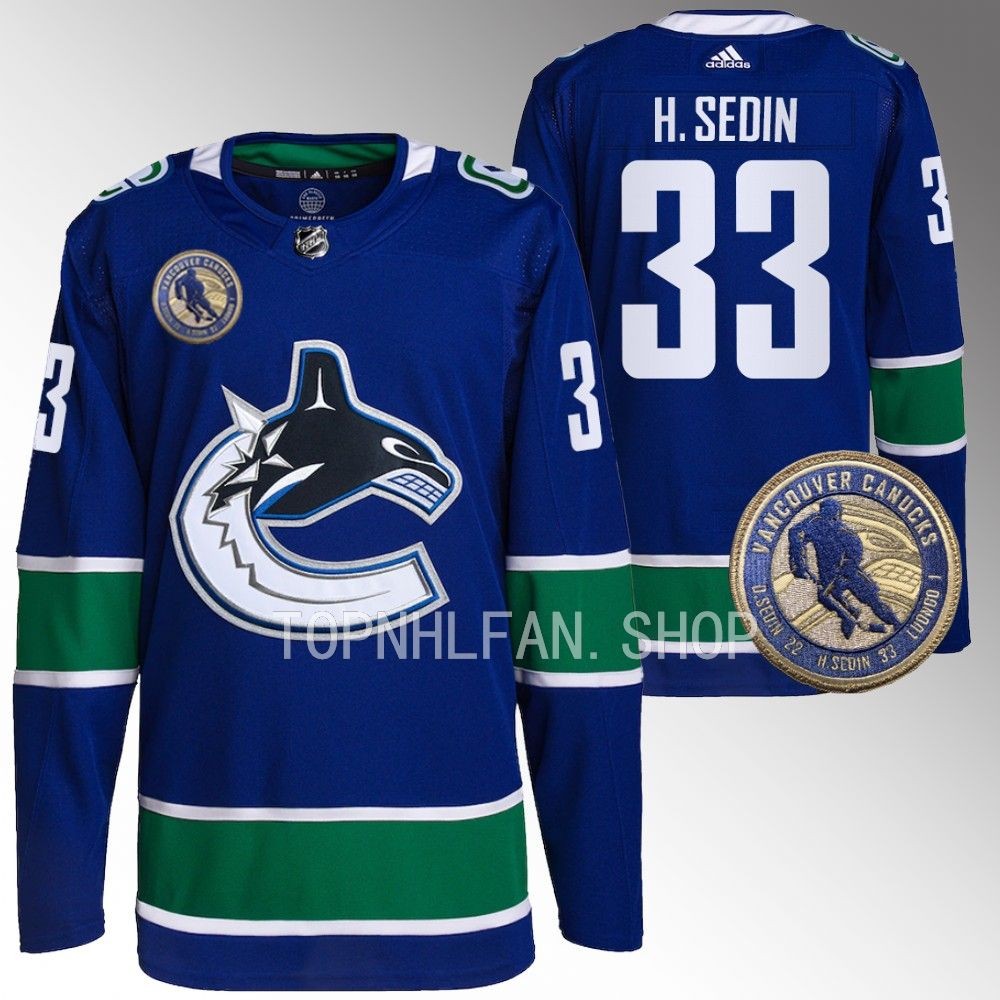 Henrik Sedin Vancouver Canucks Blue 2022 HHOF Warmup Jersey
