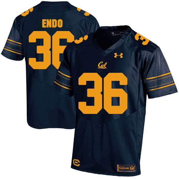 Hiroaki Endo California Golden Bears Men's Jersey - #36 NCAA Navy Blue Stitched Authentic