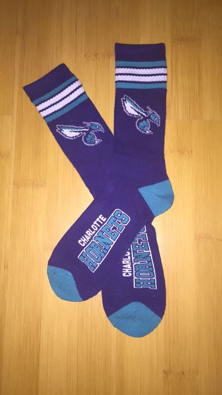 Hornets Team Logo Purple NBA Socks