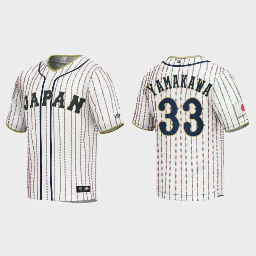 Hotaka Yamakawa Japan Baseball 2023 World Baseball Classic Jersey – White