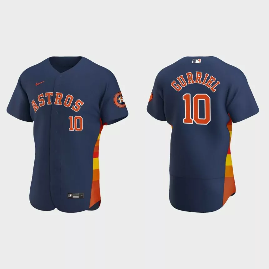 Houston Astros #10 Yuli Gurriel 2020 Alternate Authentic Jersey – Navy