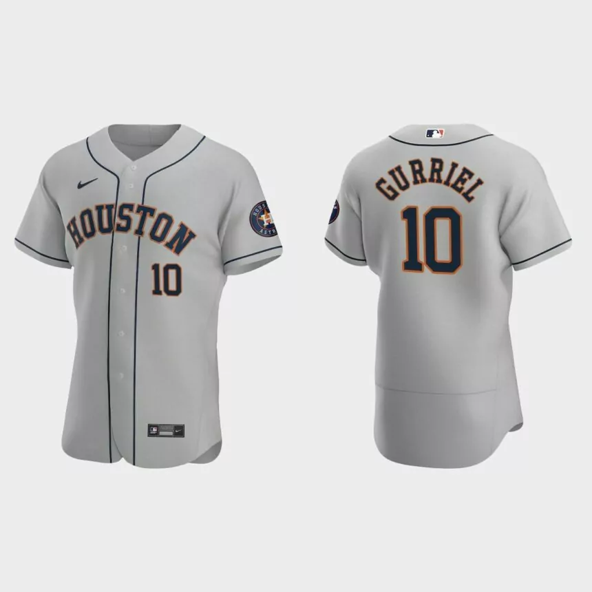 Houston Astros #10 Yuli Gurriel 2020 Road Authentic Jersey – Gray