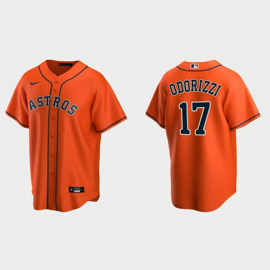 Houston Astros #17 Jake Odorizzi Replica Alternate Jersey – Orange
