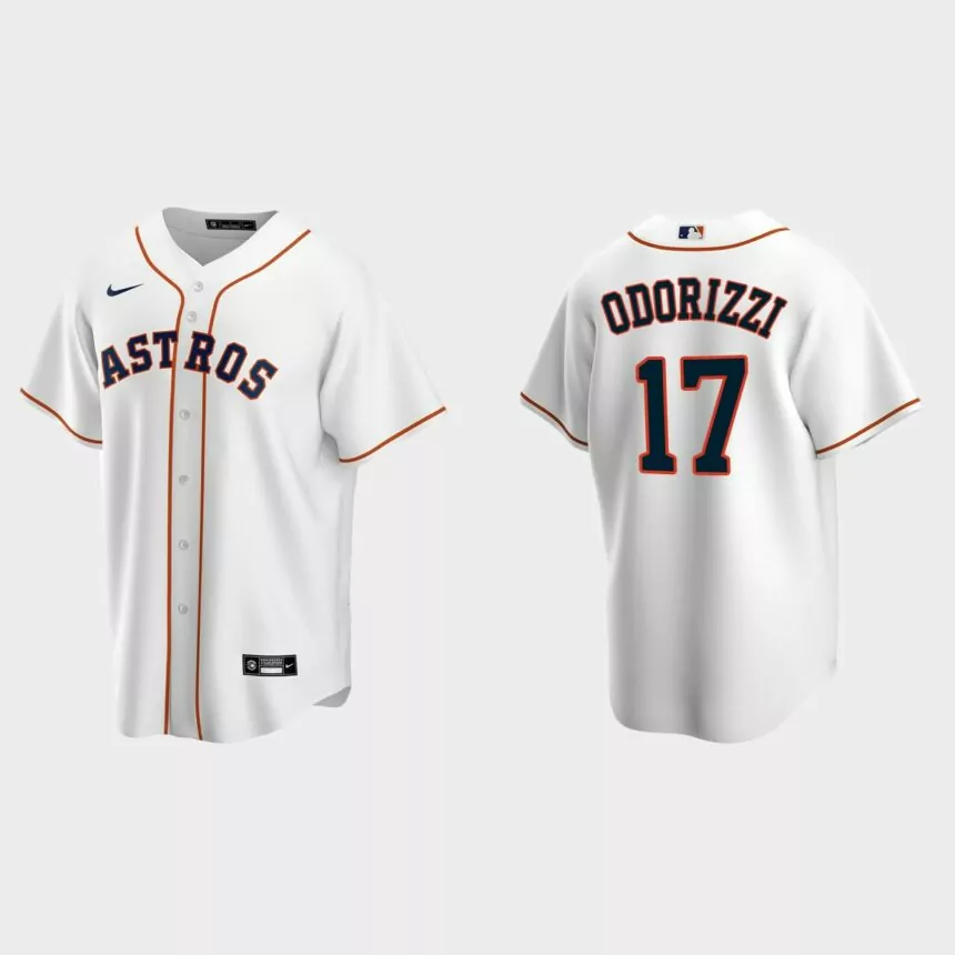 Houston Astros #17 Jake Odorizzi Replica Home Jersey – White