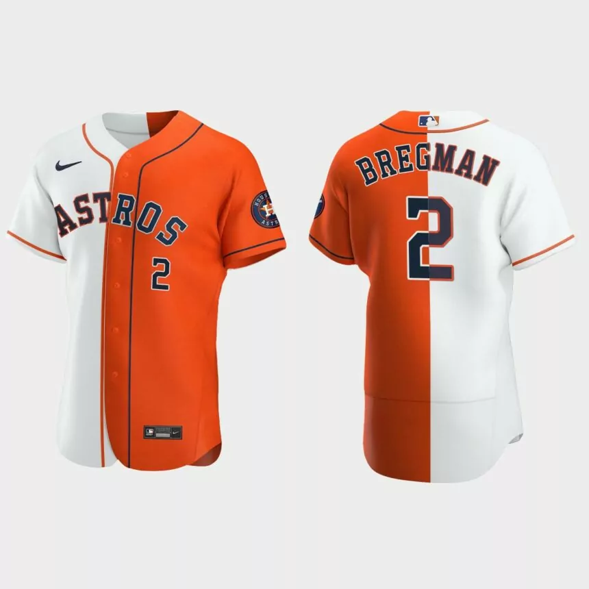 Houston Astros #2 Alex Bregman Authentic Jersey – Orange