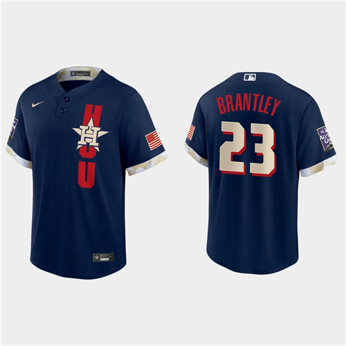 Houston Astros #23 Michael Brantley 2021 Mlb All Star Game Fan's Version Navy Jersey