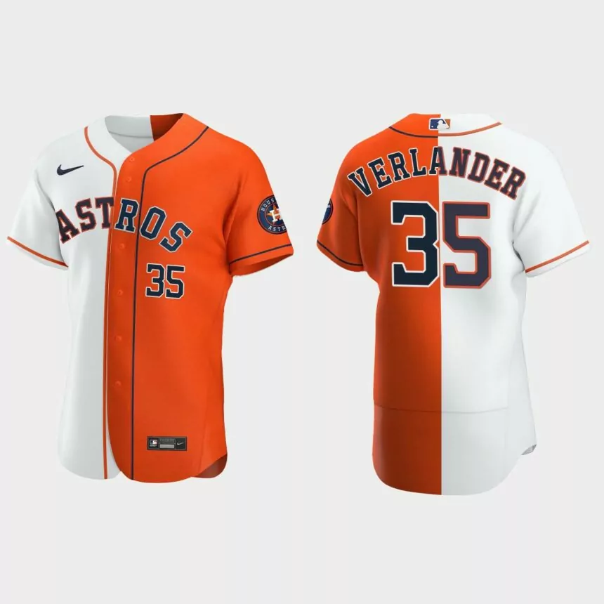 Houston Astros #35 Justin Verlander Authentic Jersey – Orange