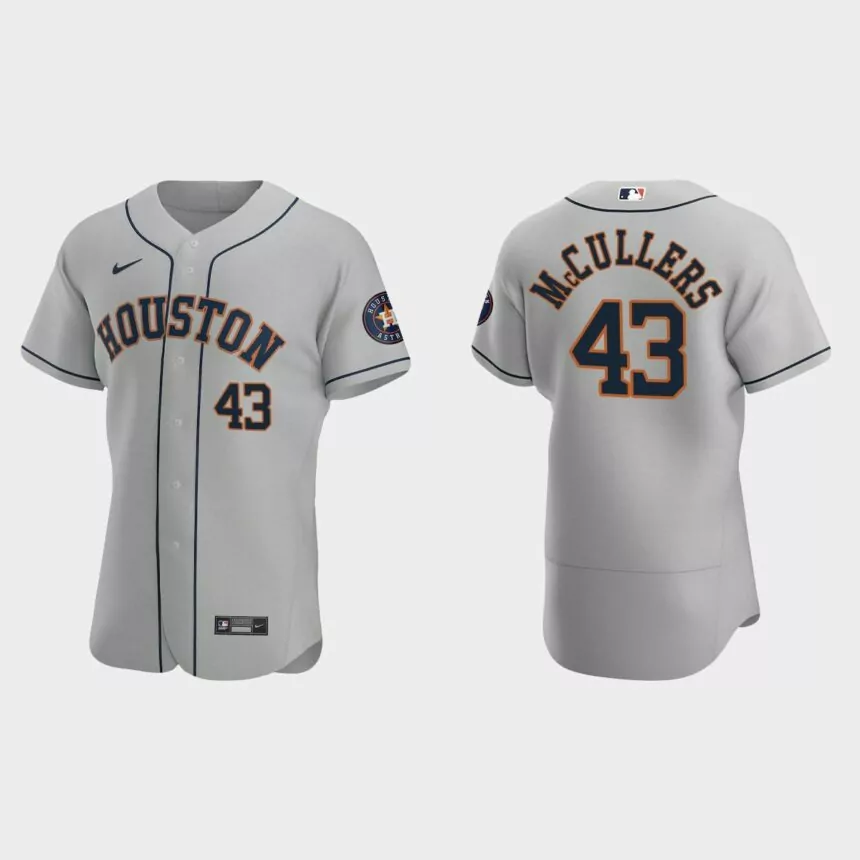 Houston Astros #43 Lance McCullers 2020 Road Authentic Jersey – Gray