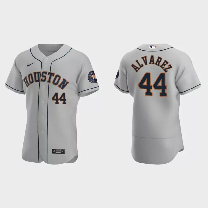Houston Astros #44 Yordan Alvarez 2020 Road Authentic Jersey – Gray