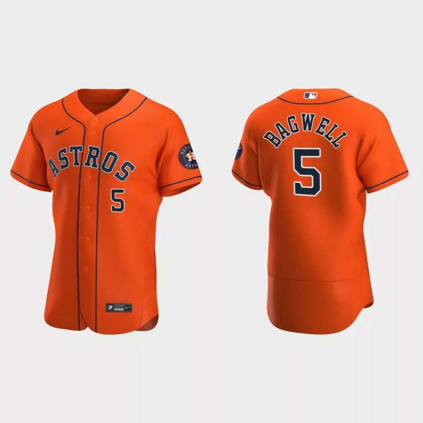 Houston Astros #5 Jeff Bagwell 2020 Alternate Authentic Jersey – Orange