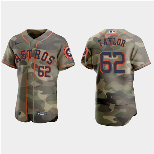 Houston Astros #62 Blake Taylor Men's Nike 2021 Armed Forces Day Authentic MLB Jersey -Camo