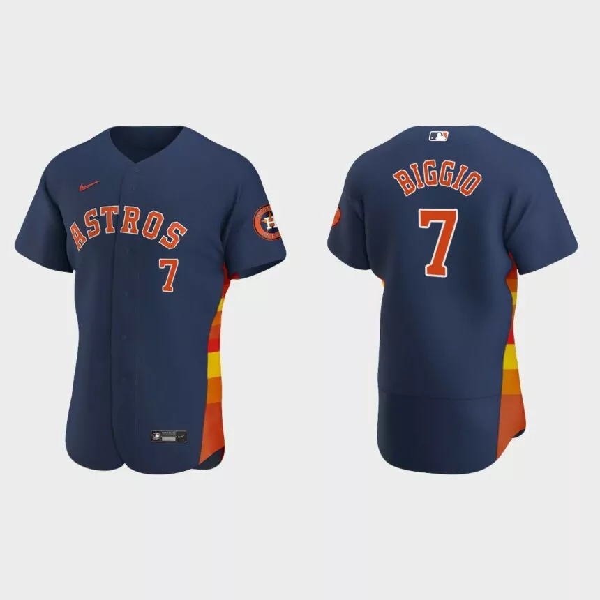 Houston Astros #7 Craig Biggio 2020 Alternate Authentic Jersey – Navy