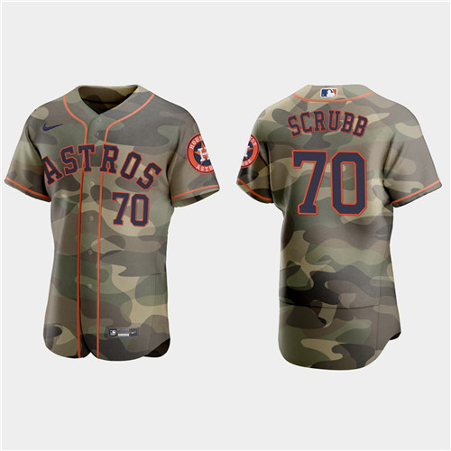 Houston Astros #70 Andre Scrubb Men's Nike 2021 Armed Forces Day Authentic MLB Jersey -Camo