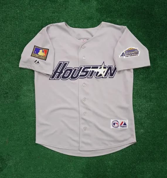 Houston Astros 1994 Grey Road Throwback MLB 125th Men's Jersey