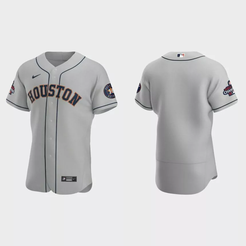 Houston Astros 2022 World Series Champions Gray Authentic Jersey