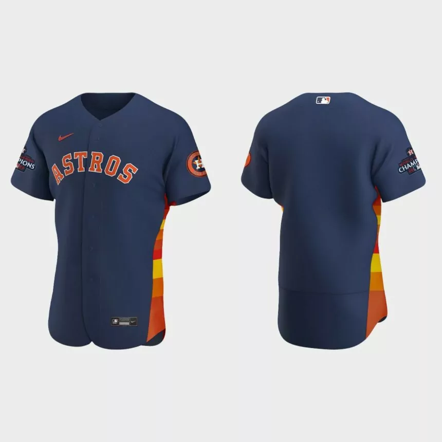 Houston Astros 2022 World Series Champions Navy Authentic Jersey