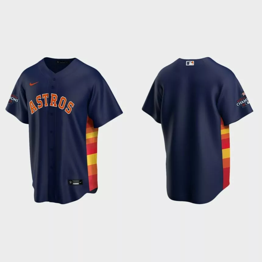 Houston Astros 2022 World Series Champions Navy Replica Jersey