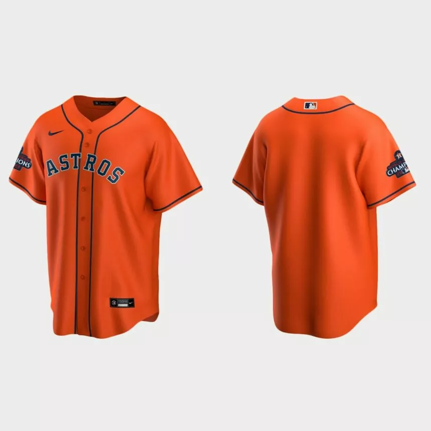 Houston Astros 2022 World Series Champions Orange Replica Jersey