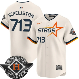 Houston Astros 2025 City Connect Vapor Premier Limited Jersey - All Stitched Cream Screwston 713