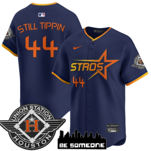 Houston Astros 2025 City Connect Vapor Premier Limited Jersey - All Stitched Navy Still Tippin - 44