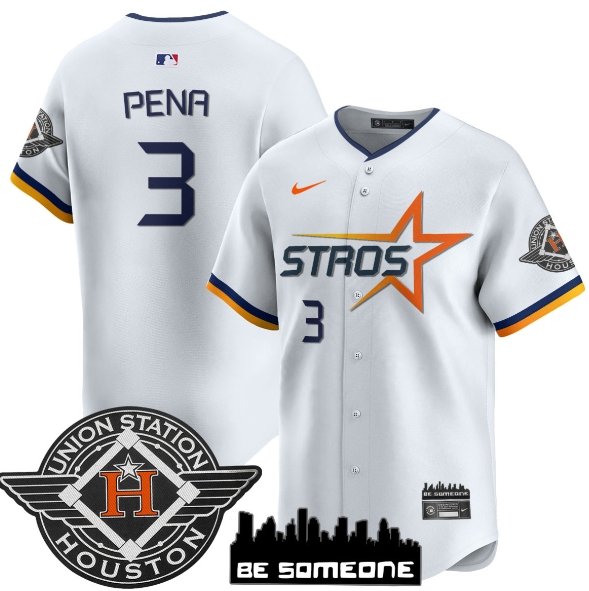 Houston Astros 2025 City Connect Vapor Premier Limited Jersey - All Stitched White Jeremy Pena - 3