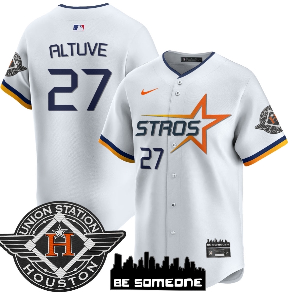Houston Astros 2025 City Connect Vapor Premier Limited Jersey - All Stitched White José Altuve - 27