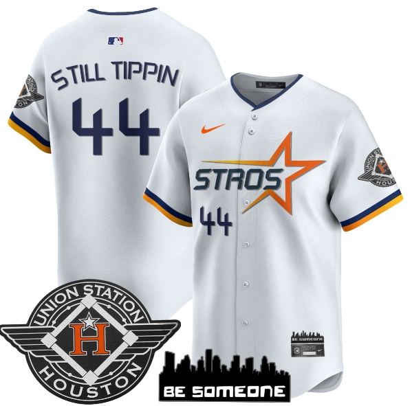 Houston Astros 2025 City Connect Vapor Premier Limited Jersey - All Stitched White Still Tippin - 44