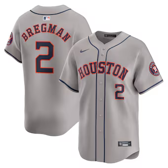 Houston Astros 2025 City Connect Vapor Premier Limited Jersey - All Stitched gray #2 bregman